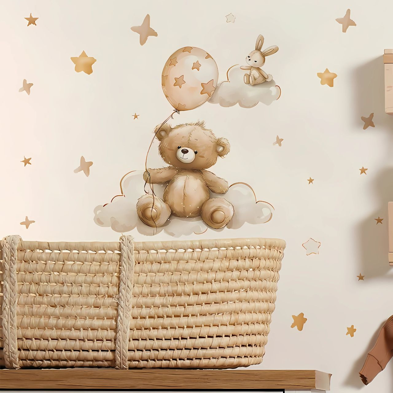 Bear Holding Balloons Kids Wall Sticker