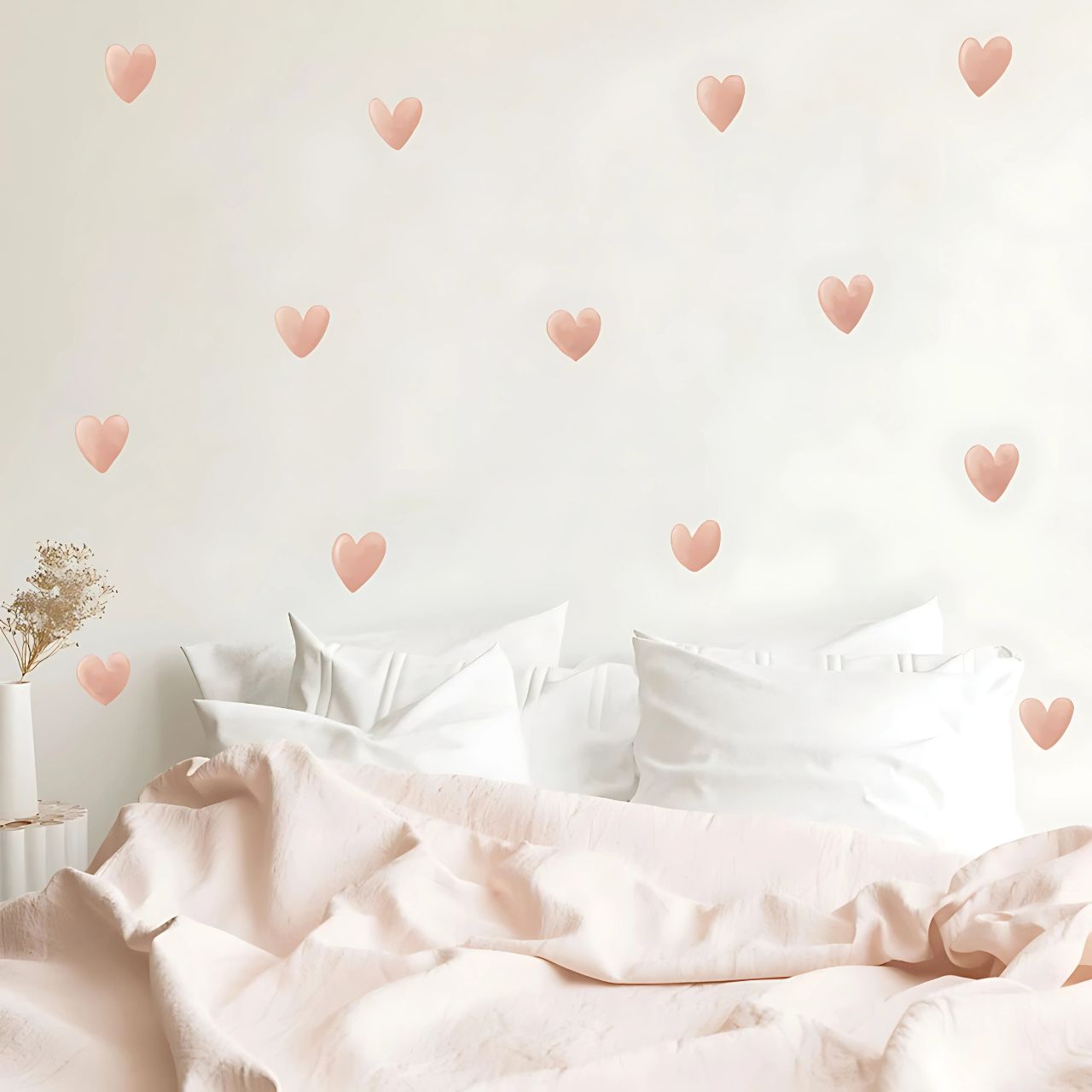 Pink Heart Kids Wall Stickers