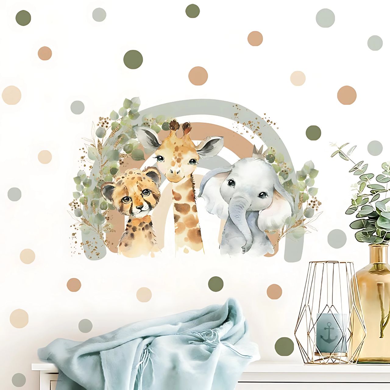 Boho African Animals Kids Wall Stickers