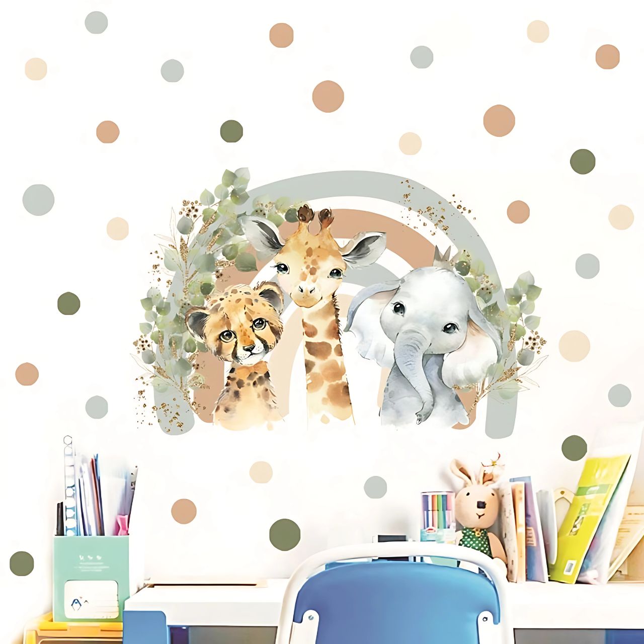 Boho African Animals Kids Wall Stickers