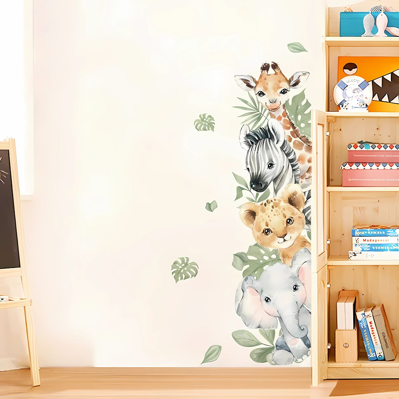 Jungle Animals Door Kids Wall Stickers