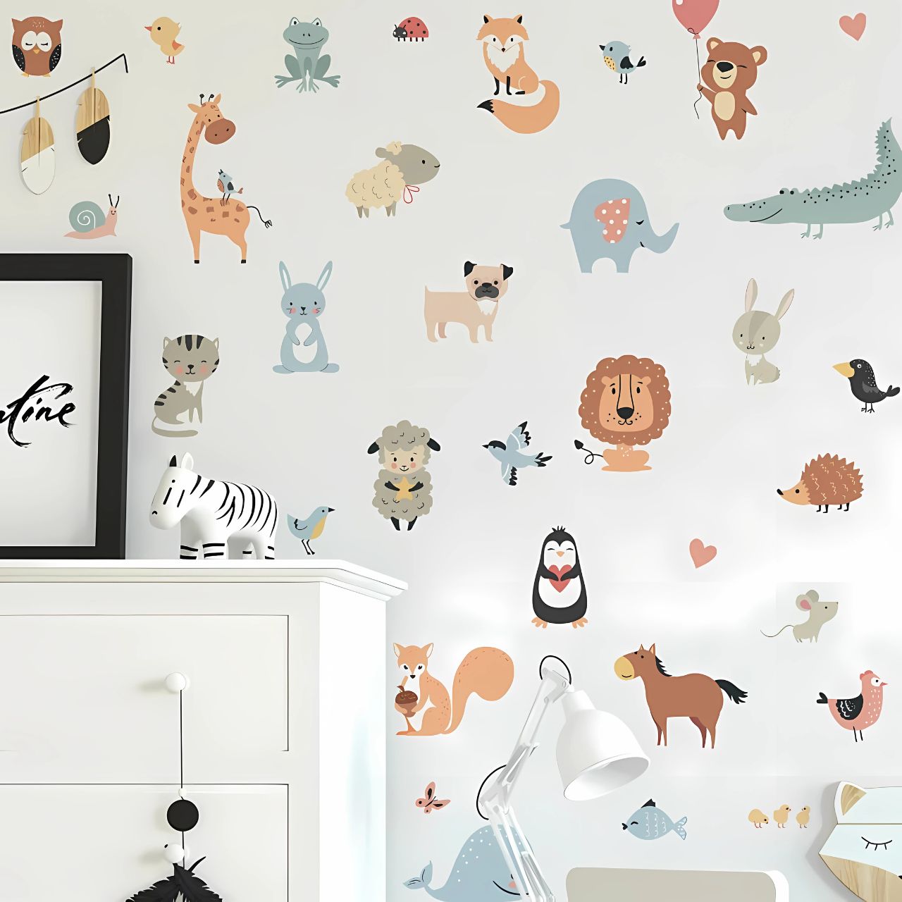 Elephant & Jungle Animals Kids Wall Stickers
