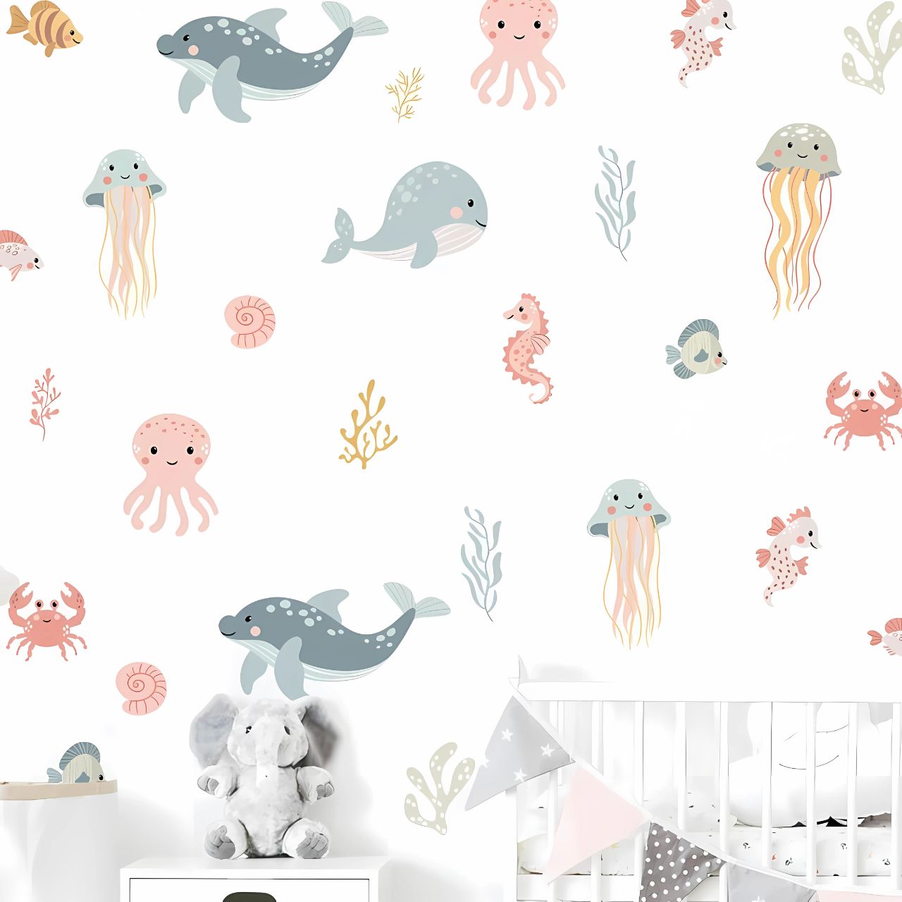 Ocean Fish & Sea Animals Kids Wall Sticker