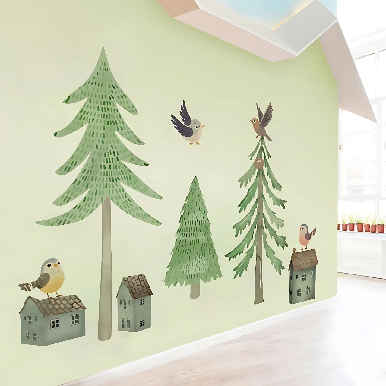 Large Forest Tree Kids Wall Stickers