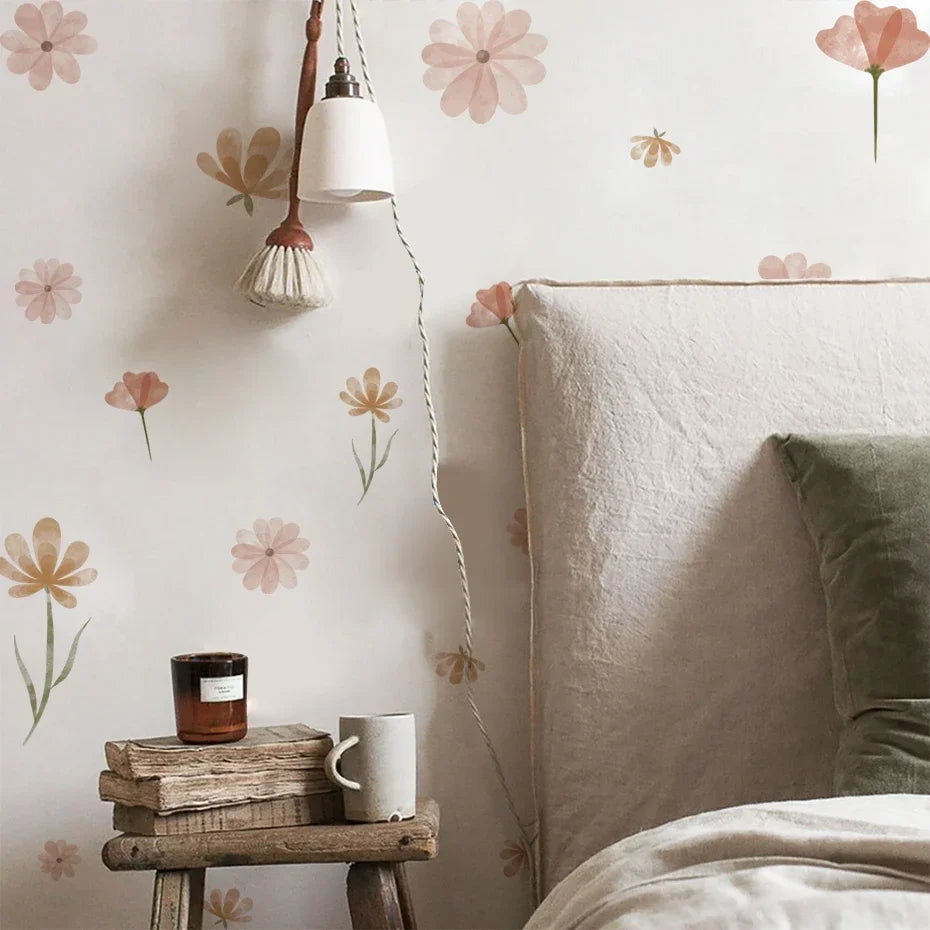 Boho Flowers Kids Wall Stickers