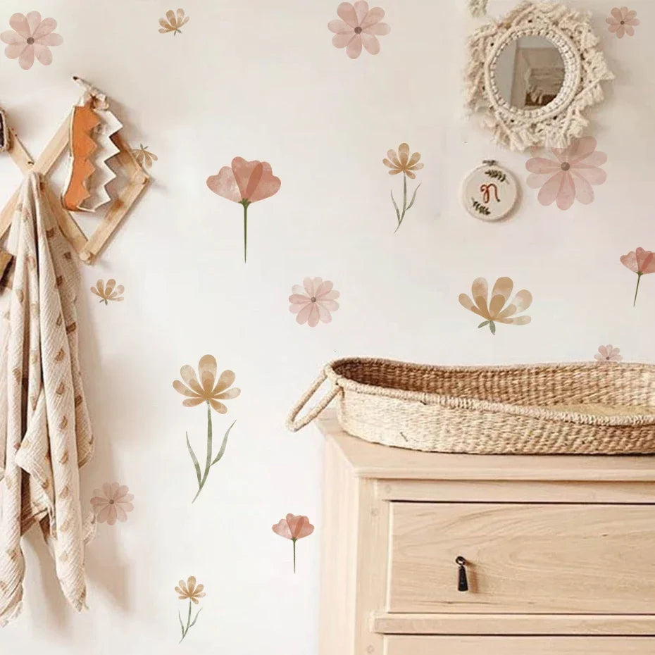 Boho Flowers Kids Wall Stickers