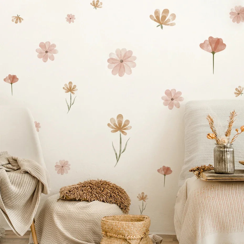 Boho Flowers Kids Wall Stickers