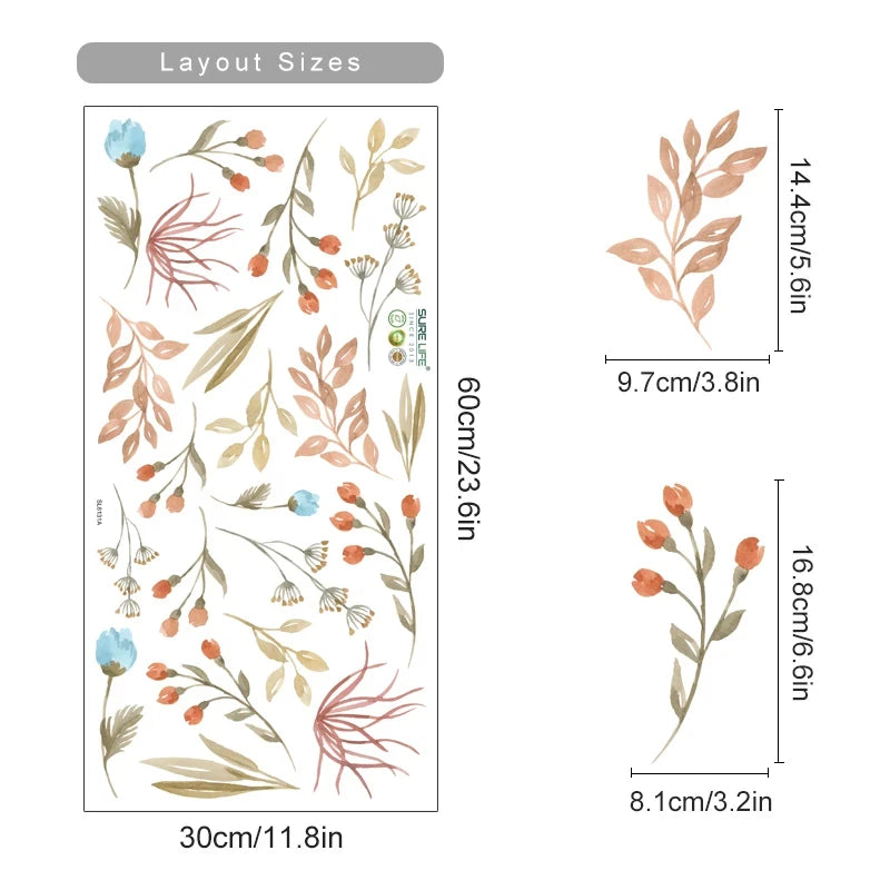 Boho Flowers Kids Wall Stickers