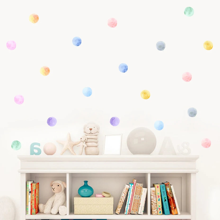 Colorful Polka Dot Kids Wall Stickers
