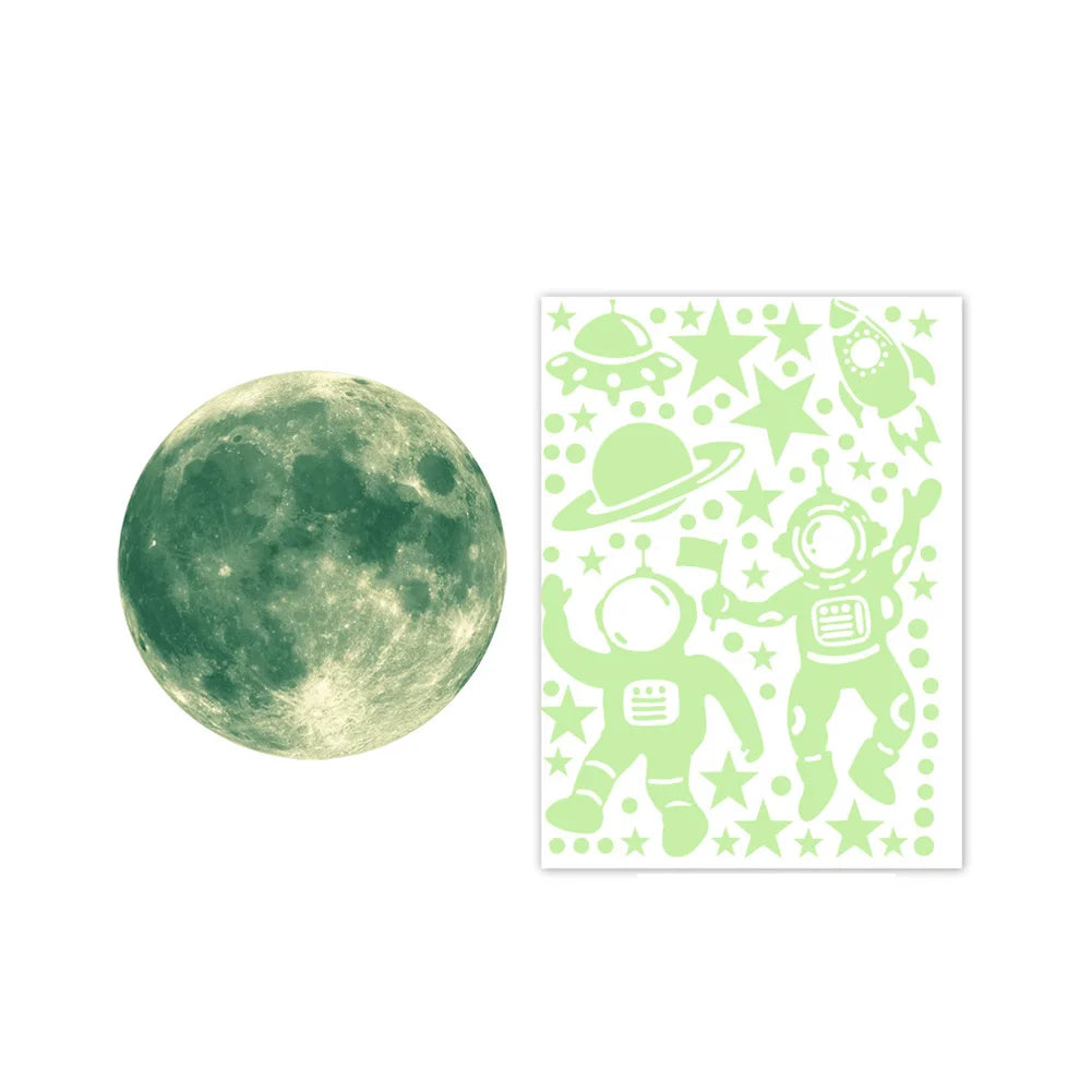 Astronaut Star Moon Luminous Kids Wall Stickers