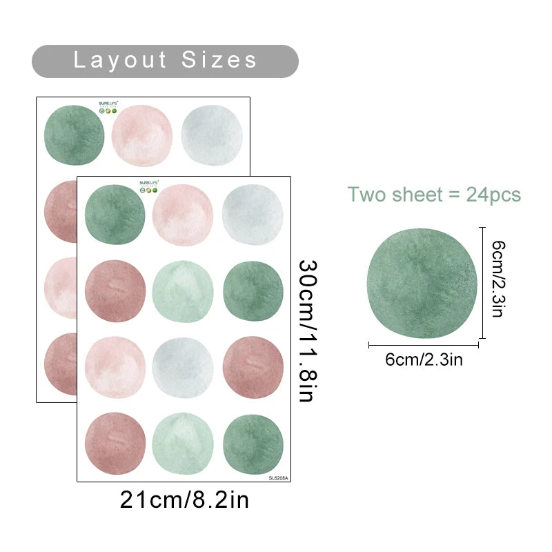Colorful Polka Dot Kids Wall Stickers