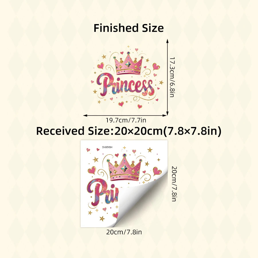 Adorable Pink Crown Princess Kids Wall Sticker