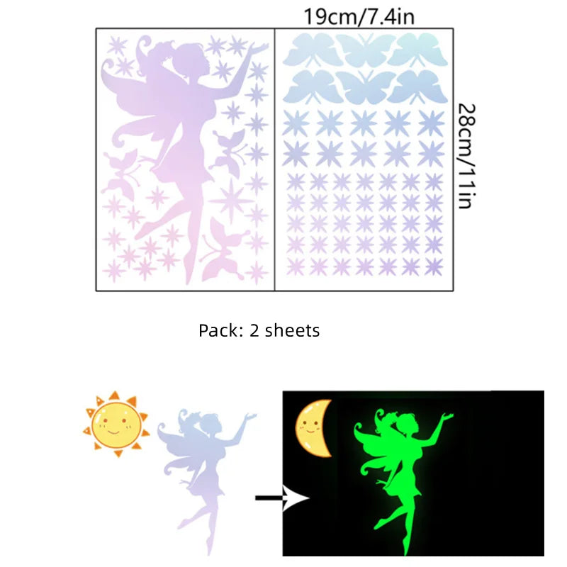 Fairy Stars Butterfly Luminous Kids Wall Stickers