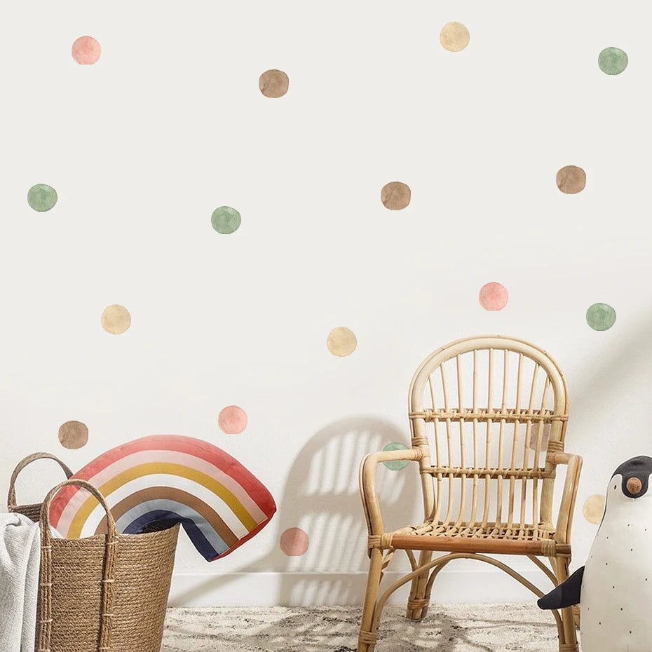 Colorful Polka Dot Kids Wall Stickers