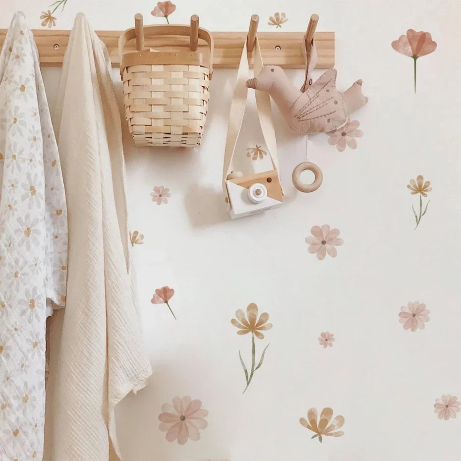Boho Flowers Kids Wall Stickers