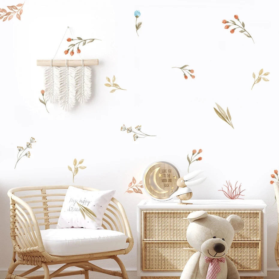 Boho Flowers Kids Wall Stickers