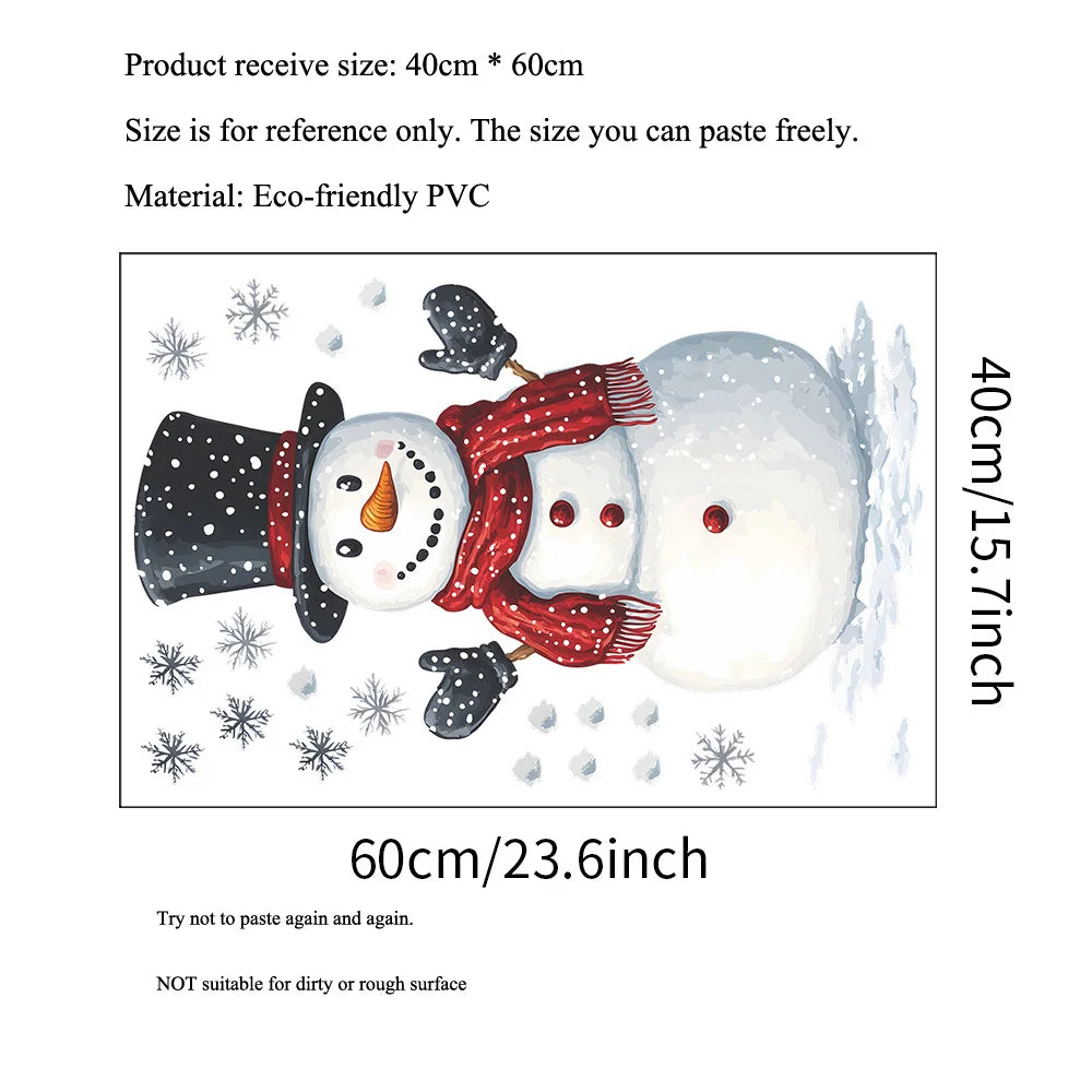 Christmas Snowman Snowflake Kids Wall Stickers