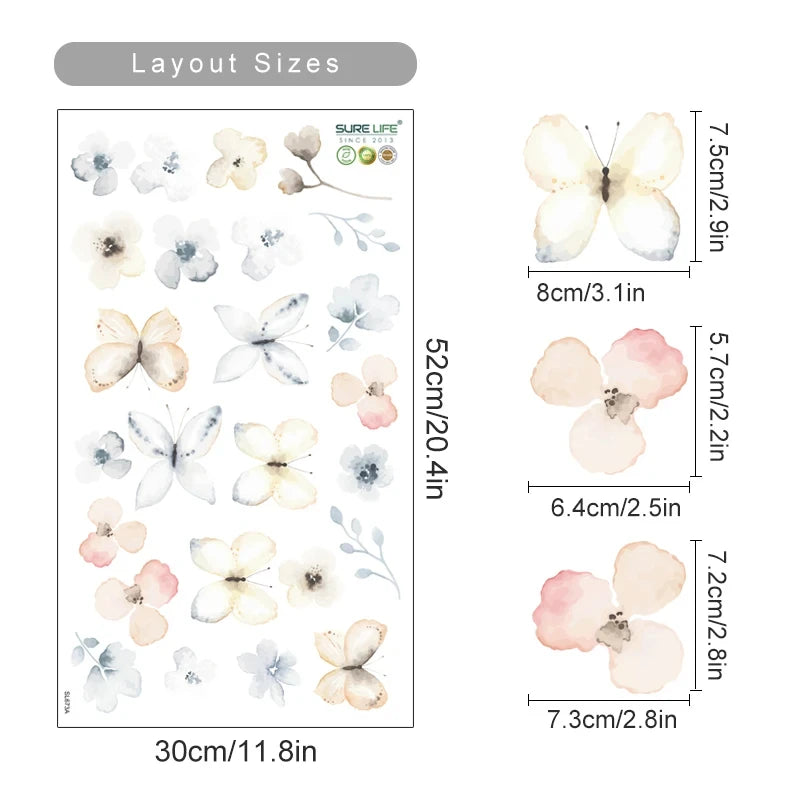 Boho Flowers Kids Wall Stickers