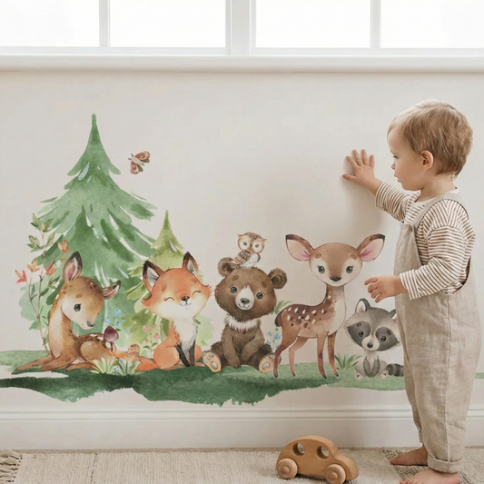 Forest Animals Theme Kids Wall Stickers