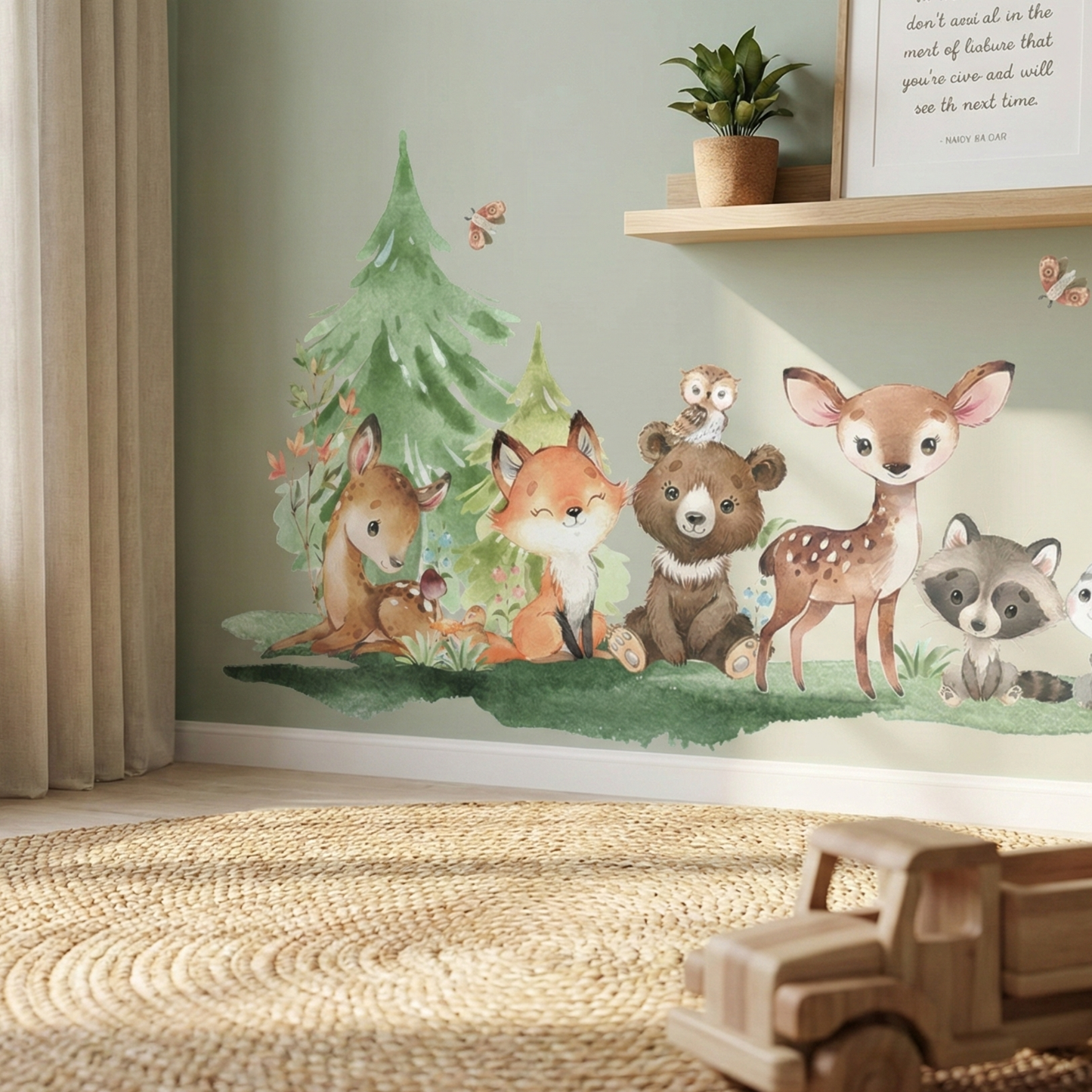 Forest Animals Theme Kids Wall Stickers