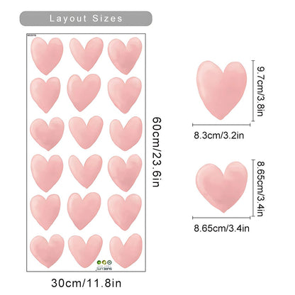 Pink Heart Kids Wall Stickers