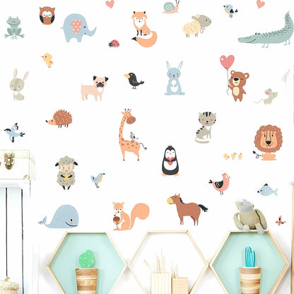 Elephant & Jungle Animals Kids Wall Stickers
