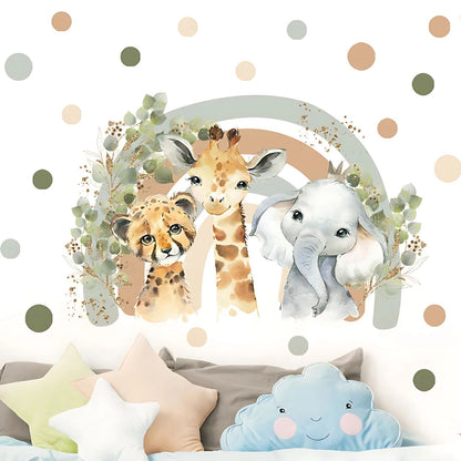 Boho African Animals Kids Wall Stickers