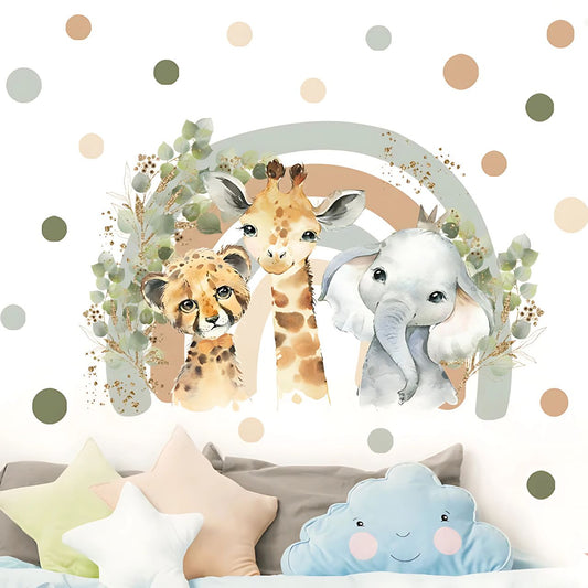 Boho African Animals Kids Wall Stickers