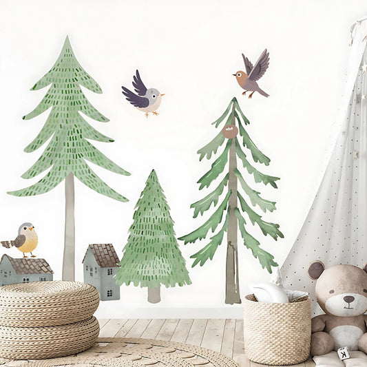 Large Forest Tree Kids Wall Stickers