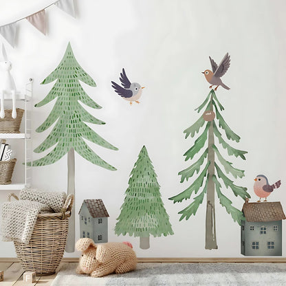 Large Forest Tree Kids Wall Stickers