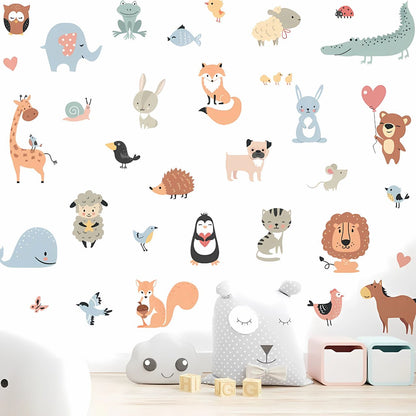 Elephant & Jungle Animals Kids Wall Stickers