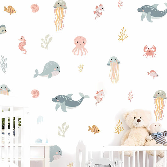 Ocean Fish & Sea Animals Kids Wall Sticker
