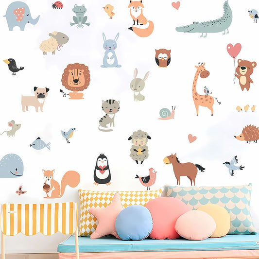 Elephant & Jungle Animals Kids Wall Stickers