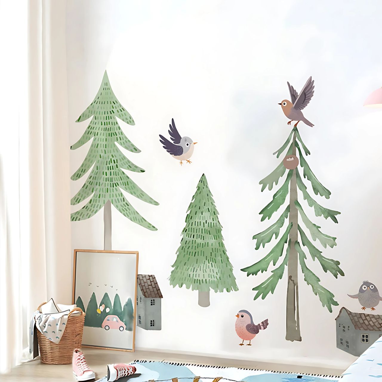 Large Forest Tree Kids Wall Stickers