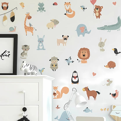Elephant & Jungle Animals Kids Wall Stickers
