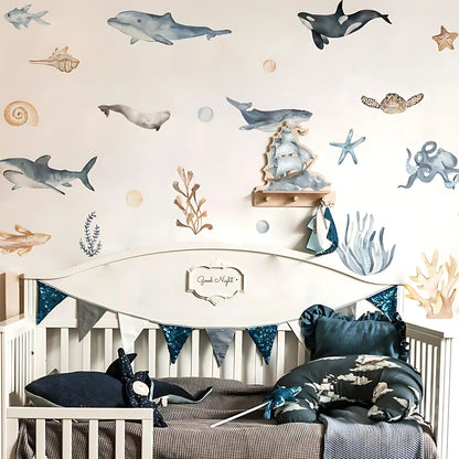 Sharks, Ocean Animal Kids Wall Sticker