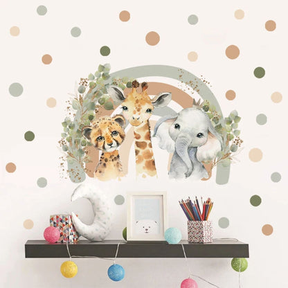 Boho African Animals Kids Wall Stickers