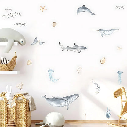 Sharks, Ocean Animal Kids Wall Sticker