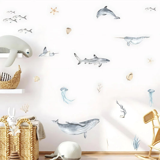 Sharks, Ocean Animal Kids Wall Sticker