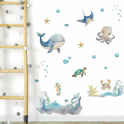 Marine Animals with Whale & Turtle Kids Wall Stickers