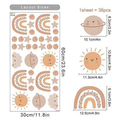 Rainbow & Sun Kids Wall Stickers