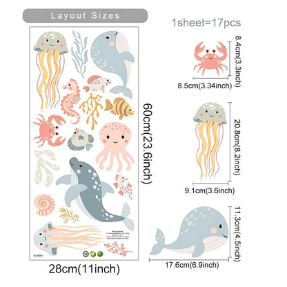 Ocean Fish & Sea Animals Kids Wall Sticker