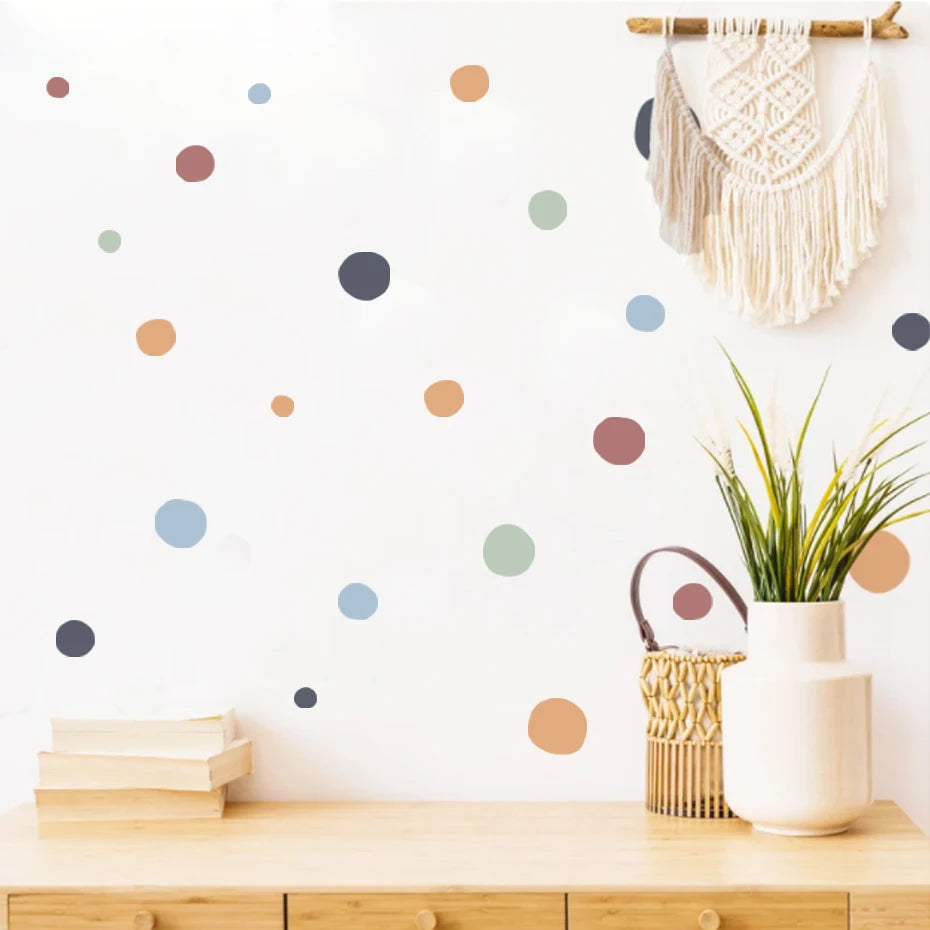 Colorful Polka Dot Kids Wall Stickers