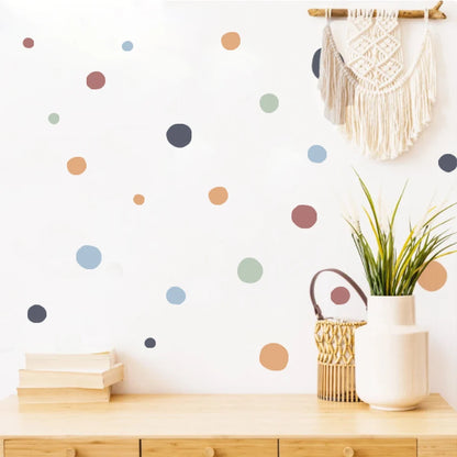 Colorful Polka Dot Kids Wall Stickers