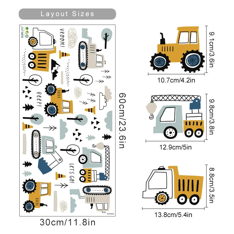 Urban Car Buildings Kids Wall Stickers