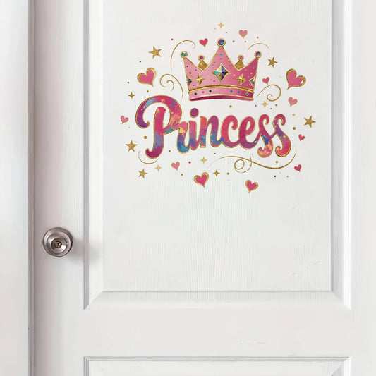 Adorable Pink Crown Princess Kids Wall Sticker