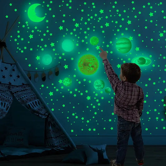 Nine Planets Luminous Kids Wall Stickers