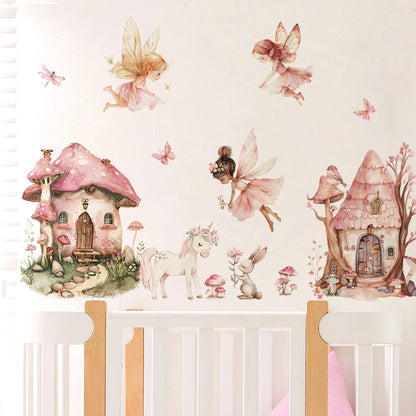 Watercolor Forest Animals Kids Wall Stickers