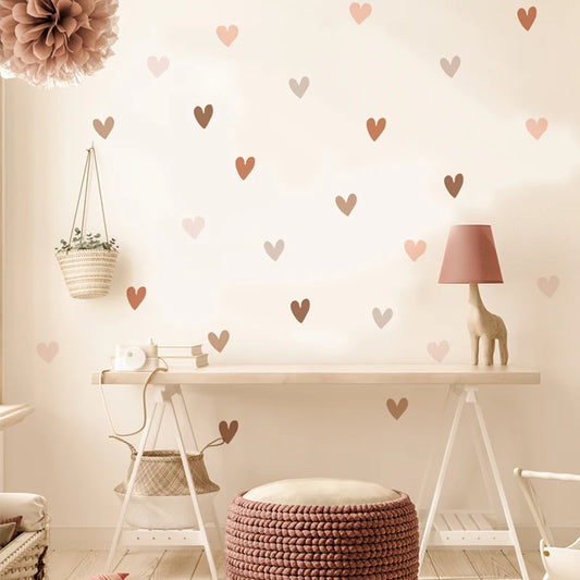 Boho Hearts Kids Wall Sticker