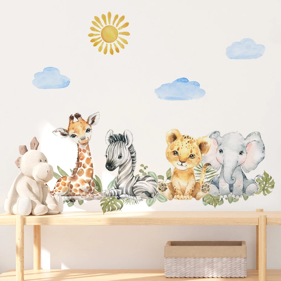 Jungle Africa Animals Kids Wall Stickers
